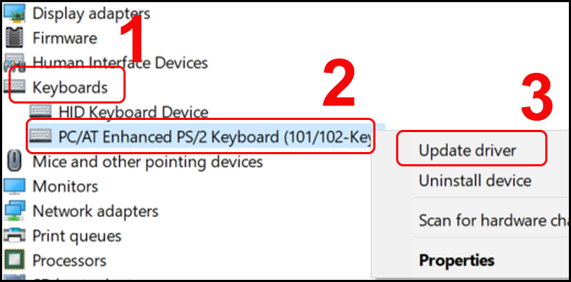 Thao t&aacute;c Update driver tr&ecirc;n m&aacute;y t&iacute;nh